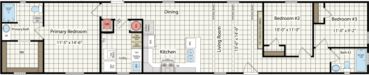 Cs1676h floor plan home features