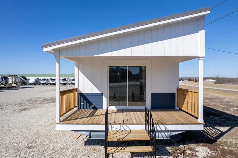 Contemporary cabin a700 elevation and exterior home features