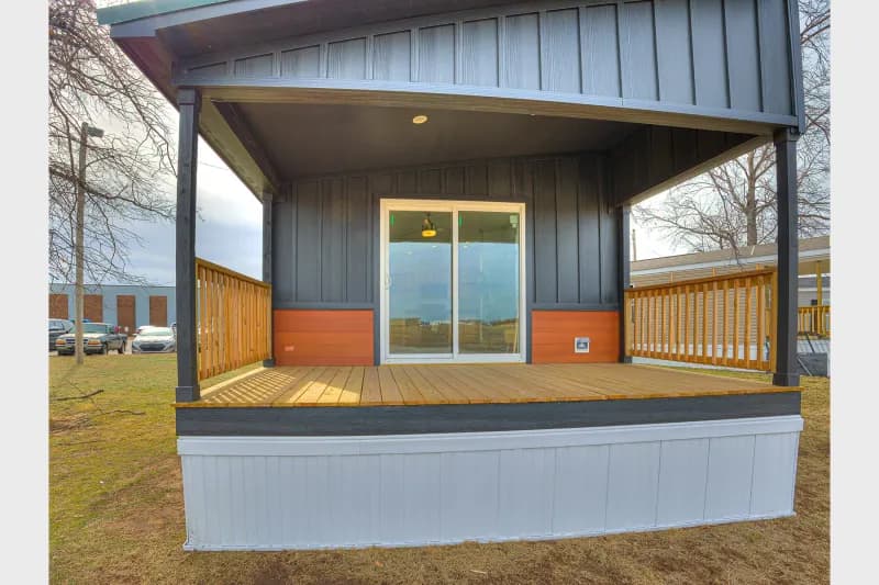 Contemporary cabin a700 elevation and exterior home features