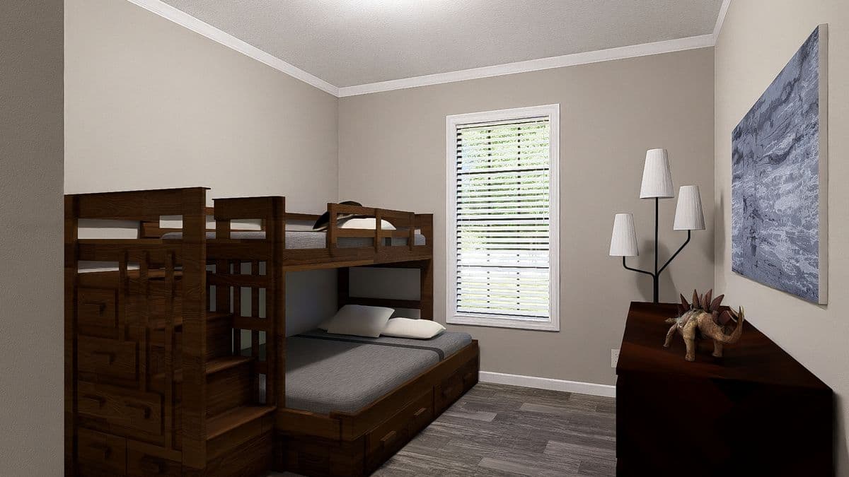 The lil' easy bedroom home features