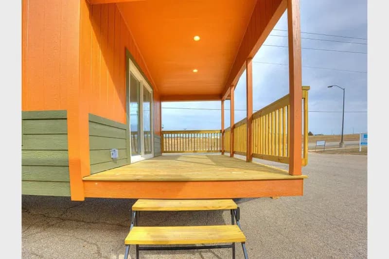 Contemporary cabin a701 elevation and exterior home features