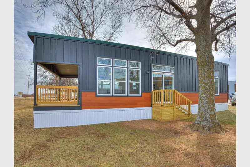 Contemporary cabin a700 elevation and exterior home features